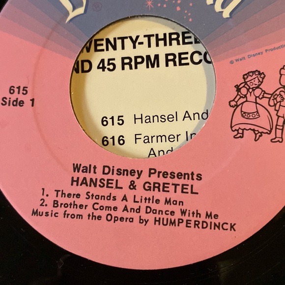 VINTAGE A DISNEYLAND RECORD/RECORD WALT DISNEY PRESENTS HANSEL & GRETELS - Picture 8 of 8